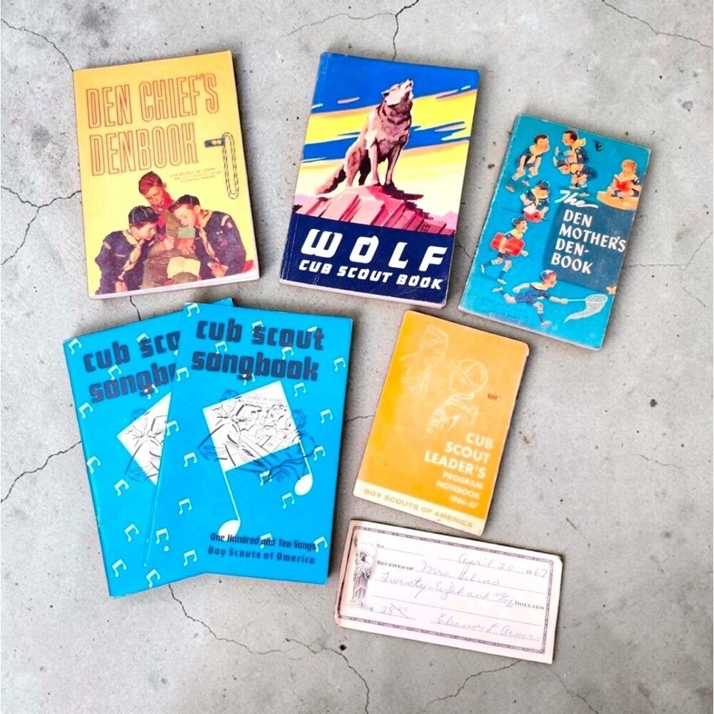 Vintage 1950s 60s Cub Scout BSA Books Lot Den Chief Wolf Songbook Ephemera 1967
